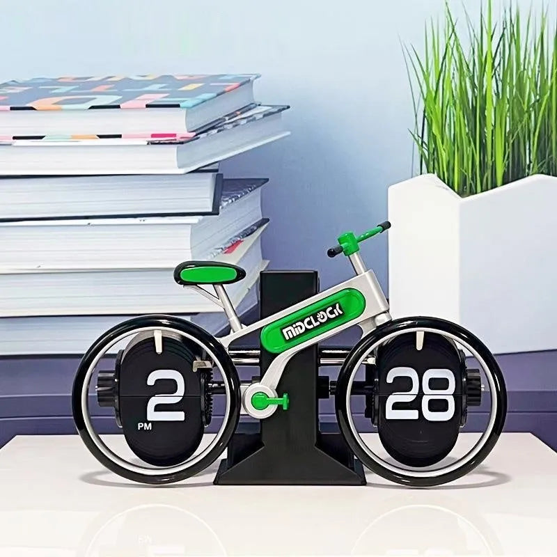 Creative Bicycle Flip Clock Household Desk Decorative Seat Clock - Bellarte Enchanté Creative Bicycle Flip Clock Household Desk Decorative Seat Clock